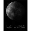 Moon, black background