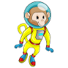 Monkey as an astronaut