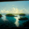 Future Paradise Island Painting