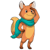Fox with scarf
