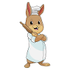 Hase Bäcker Nudelholz Backen