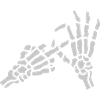 Skeleton Middle Finger Hole Gesture