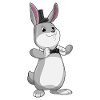 Rabbit with cylinder & bow