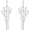 Gesture 2 hands middle finger