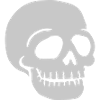 Comic skull friendly skull