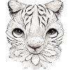 Little cat in comic style