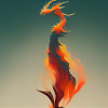 Minimalism Fire Dragon