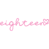 eighteeen / eighteen 18th birthday.