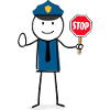 Police Stop Stick Figures
