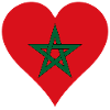 Morocco Flag Heart