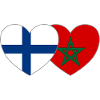 Finland Morocco Flag Heart