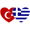 Turkey Greece Flag Heart