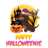 Happy Dachshund Dog Halloween