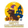 Joyeux chien teckel Halloween