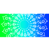 grünblaue Mandala