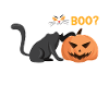 Chat fantôme d’Halloween