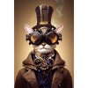Cat Steampunk Engineer Glasses