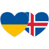 Ukraine Iceland Flag Heart