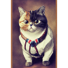 Katze Kurzhaar Britisch Retro
