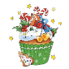 Bunter Weihnachtsmuffin