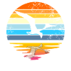 Quetzalcoatlus Rétro Sunset Dinosaure