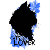 Cat lovers black blue paint