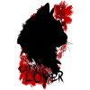 Cat lovers black red paint