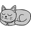 Sleeping dear lying cat
