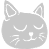 Relaxed cat eyes closed