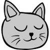 Closed eyes cat sleeping