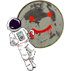 Astronaut Moon Graffiti Sprayer