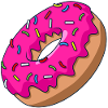 Donuts with sugar glaze