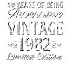 Né 1982 Retro 1982 Anniversaire