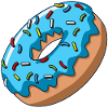 Donut with blue frosting