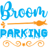 Broom parking - Halloween humor