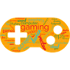 wordcloud gaming orange