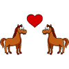Pferd Comic Tier Paar Liebe