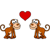 Monkey Comic Couple Love