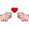 Pig Comic Couple Love
