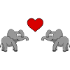Elephant Comic Couple Amour