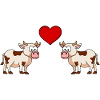 Cow Comic Couple Love