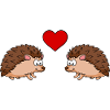 Hedgehog Comic Couple Love