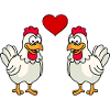 Chicken Comic Couple Love