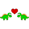 Dinosaur stegosaurus Pair Love