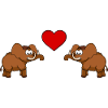 Mammut Comic Paar Liebe