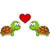 Turtle Comic Couple Love