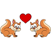 Squirrel Comic Couple Love