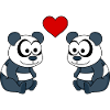 Panda Comic Couple Love