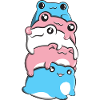 Transgender Pride Frog Pile Transgender Flag