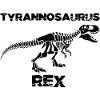 Black tyrannosaurus skeleton